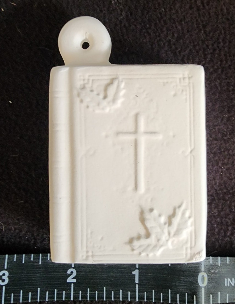 Ready to Paint Ceramic Bisque Bible Ornament