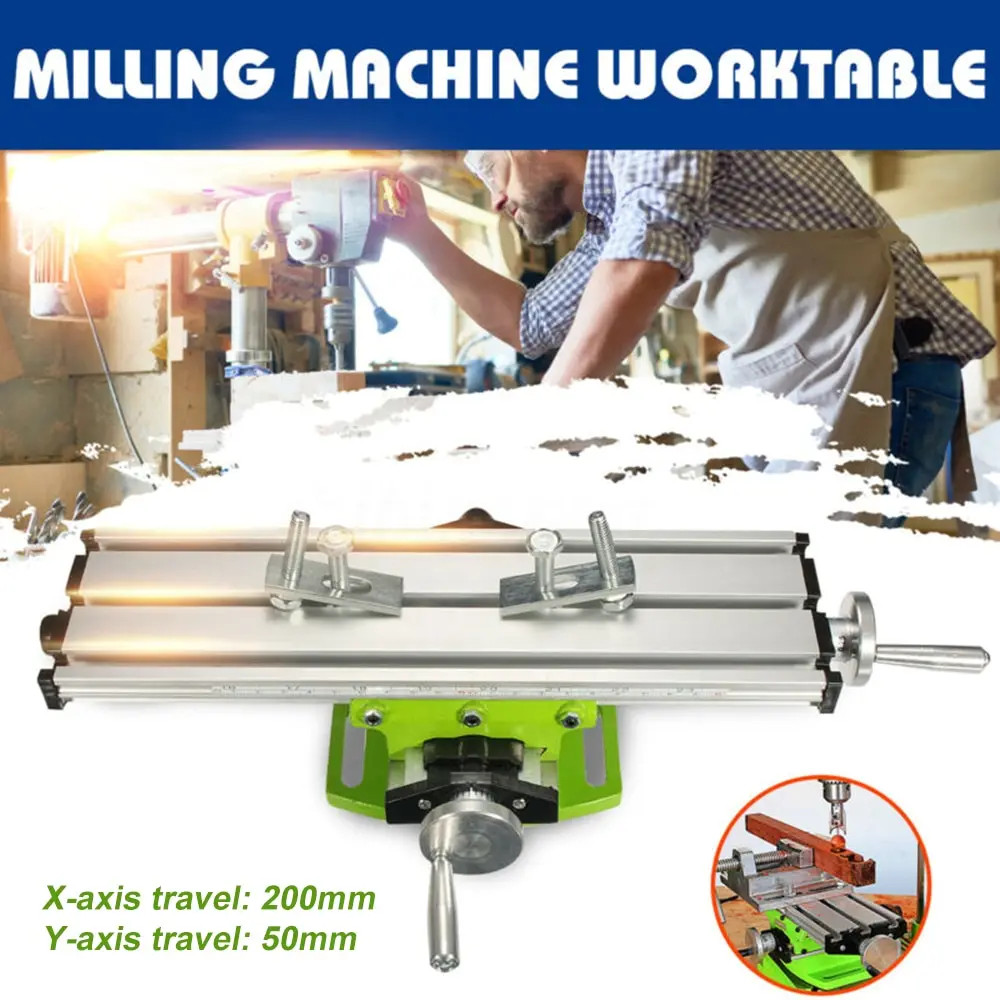 Worktable Milling Machine Working Slide Table Vise Fixture Adjustment Worktable