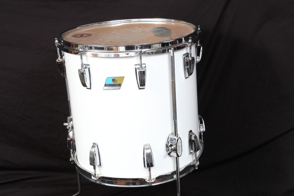 1970'S Ludwig 14" Floor Tom - White Cortex