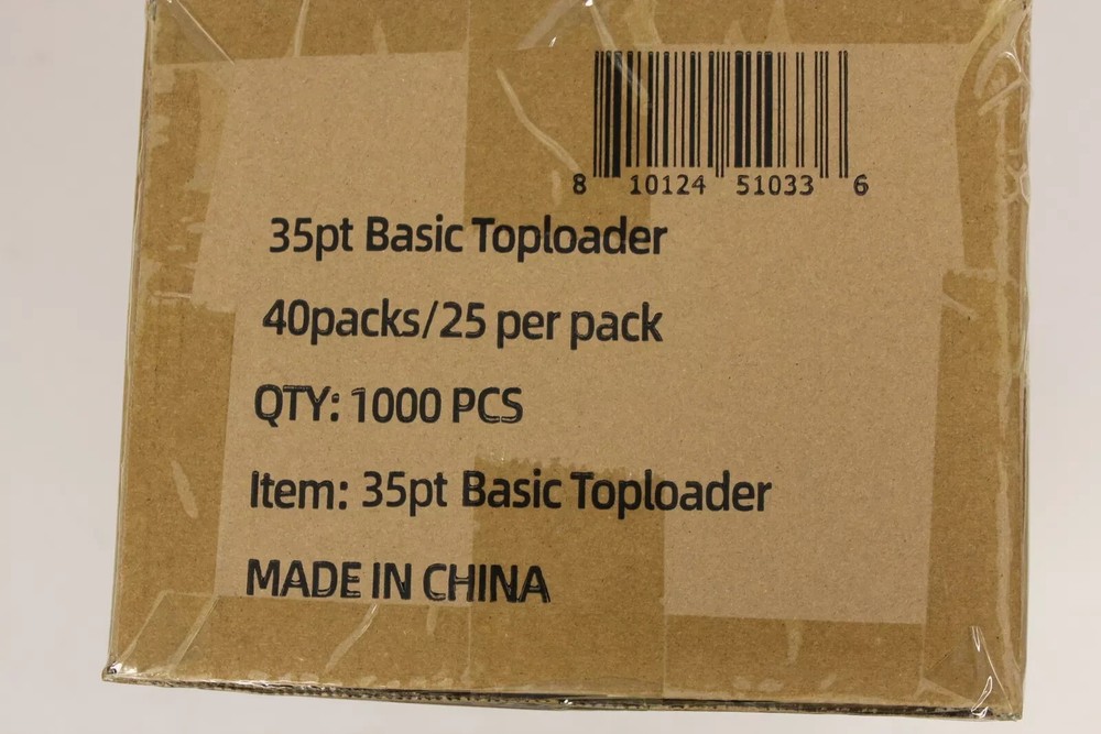 (1000) Humongous Hoard 3" x 4" Basic 35Pt Top Loaders Case + 1000 Soft Sleeves