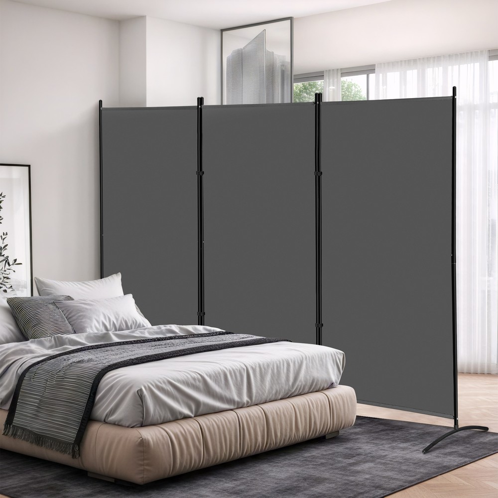 3 Panel Partition Room Divider Screen Portable Fabric Panel Indoor Folding Room