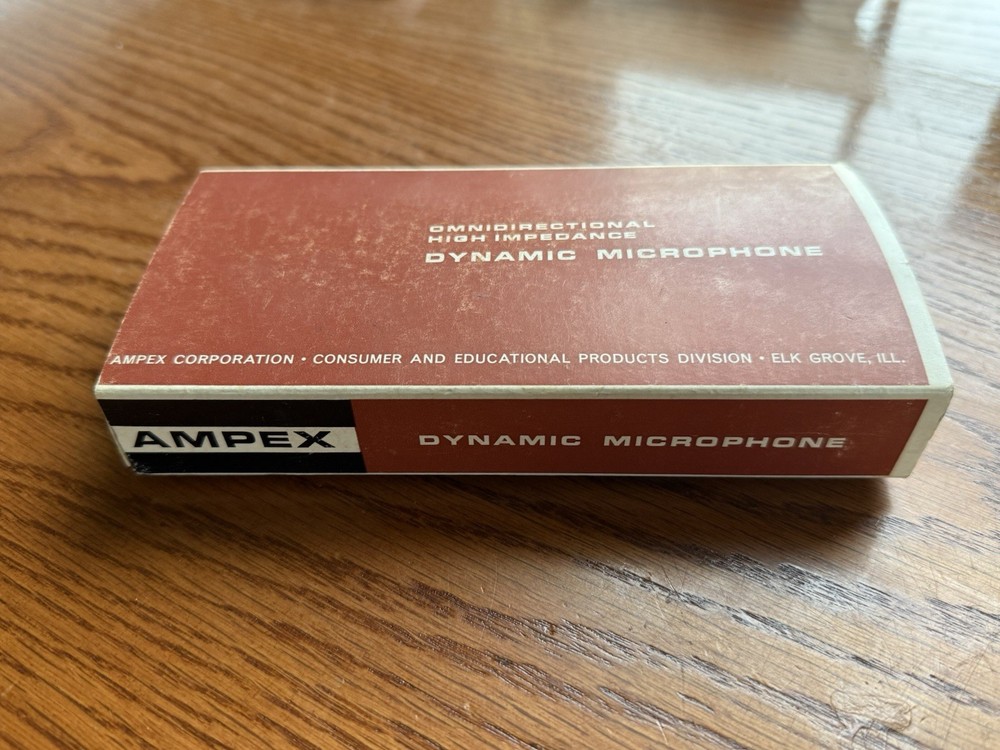 ⭐️Ampex 702 Microphone 50Kohms Dynamic Untested Excellent Condition Vintage