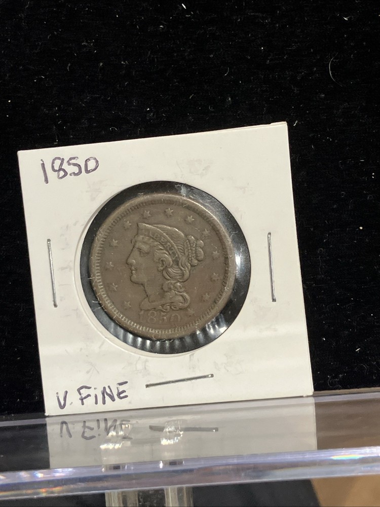 1850 Braided Hair Large Cent