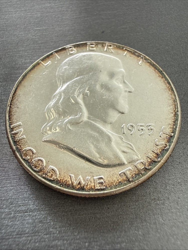 1953 P Franklin Half Dollar - Circulated - 90% Silver