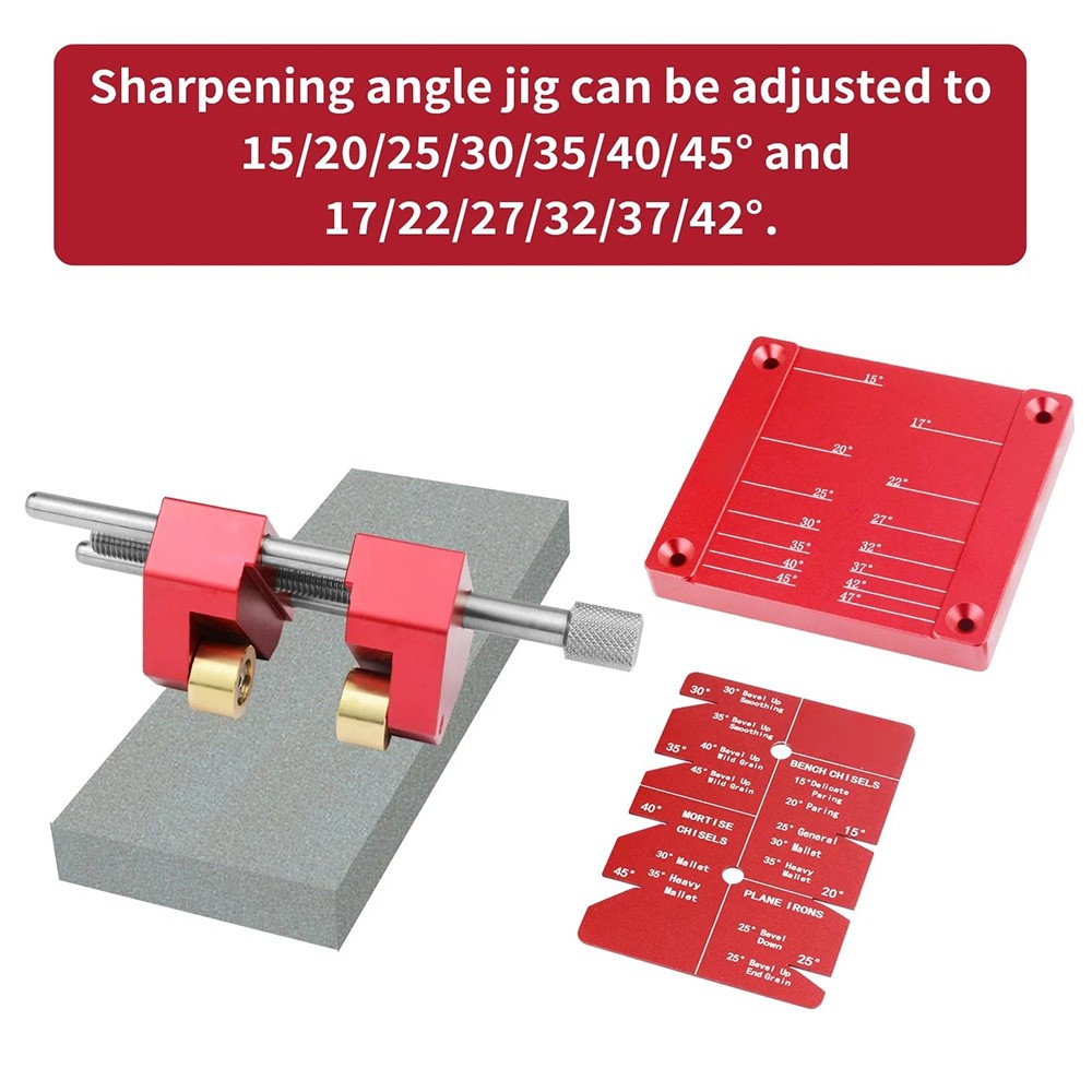 Precise Chisel Sharpening Jig Kit Honing Guide System for Woodworking Chisels