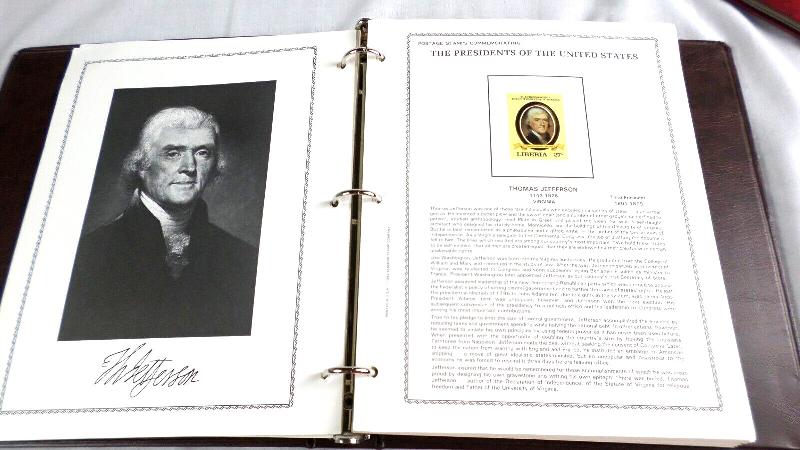 1984 Kenmore "The Presidents of United States" Liberia 39 Stamps &4 Sheets Mint