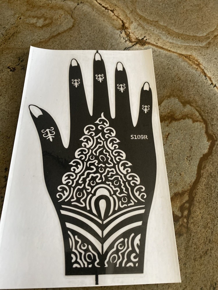 Full Hand Henna Stencil #S109R