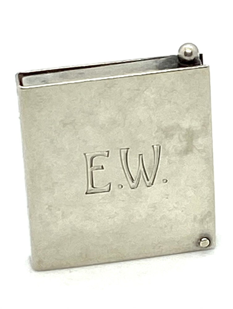 Antique 800 Silver Postmark Holder