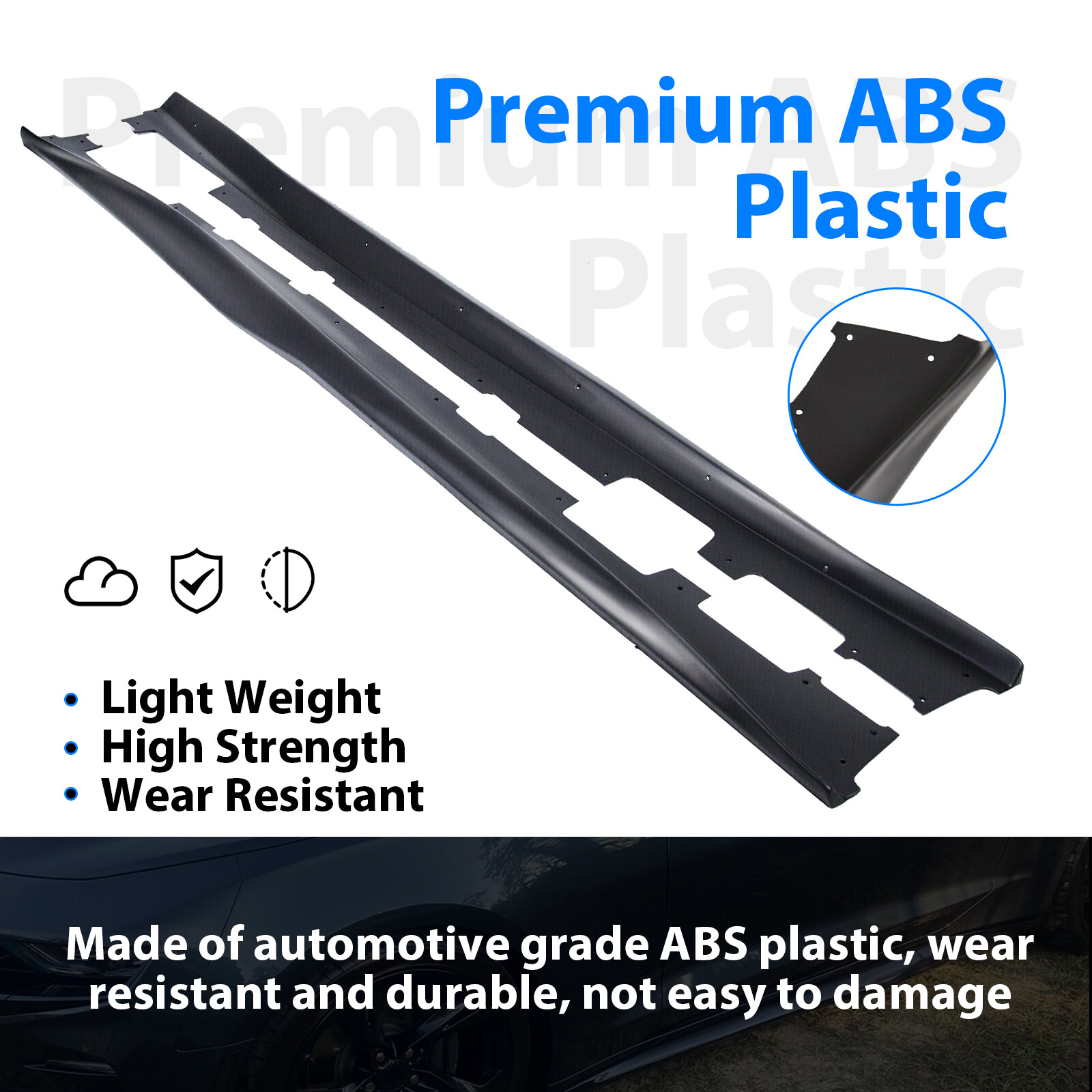 For 2016-22 Chevy Camaro RS SS 6th Side Skirts Extension Rocker Panels ZL1 Style