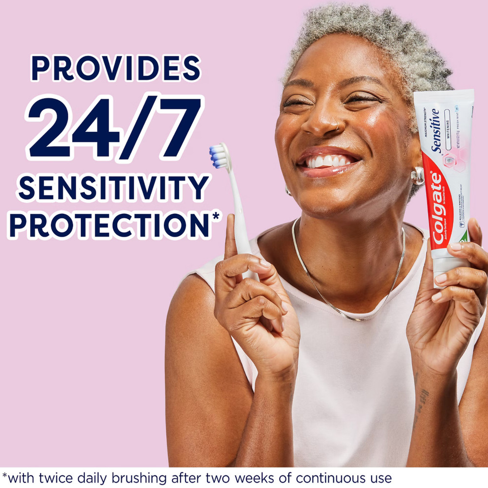 4 Pack Colgate Sensitive Whitening Fresh Mint Toothpaste, 6 fl oz,