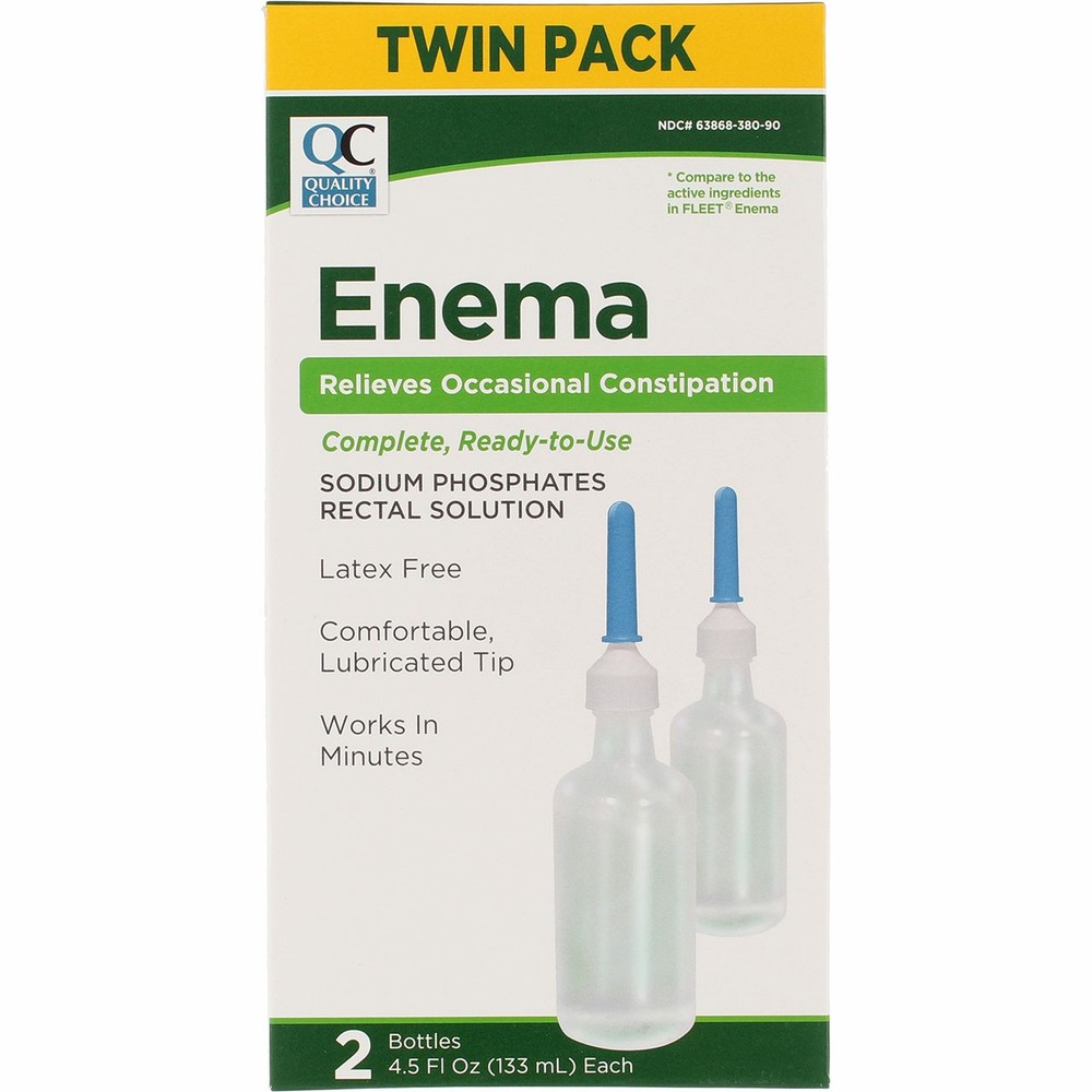 2 Pack Quality Choice Enema, 4.5 fl oz, 2 Ct