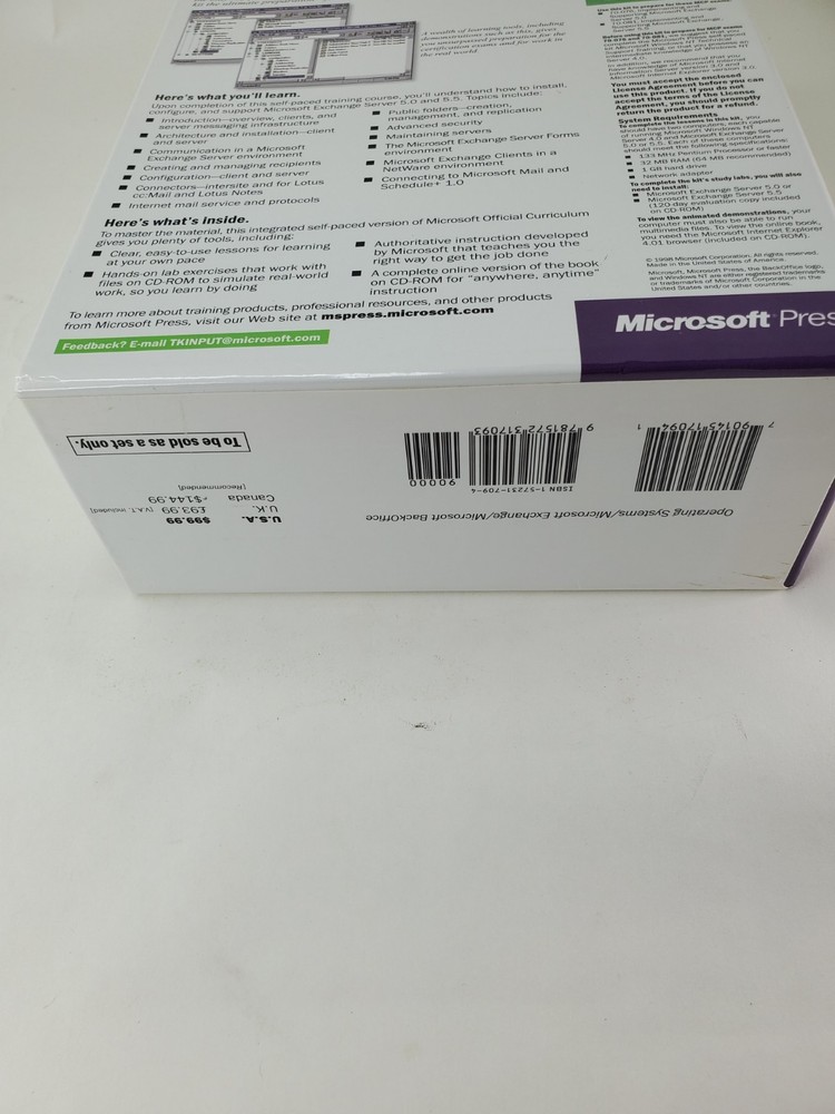 Microsoft Exchange Server Training Kit For Exams 70-076 & 70-081