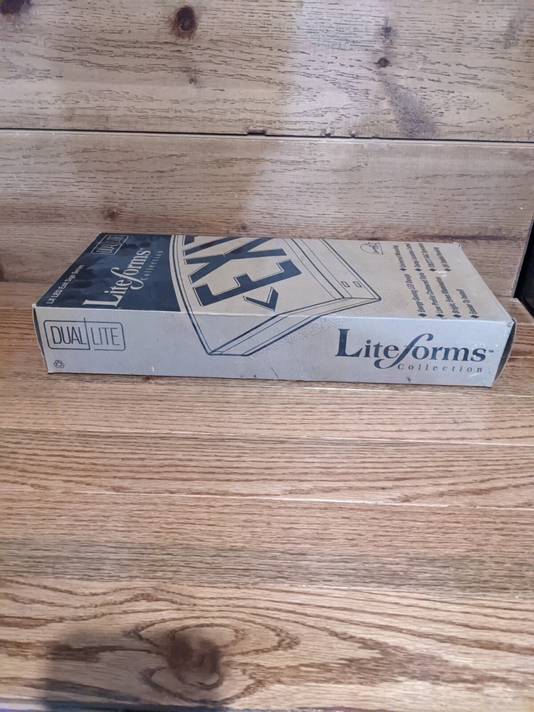 NIB Liteforms LXUR THERMOPLASTIC LED EXIT Sign Black