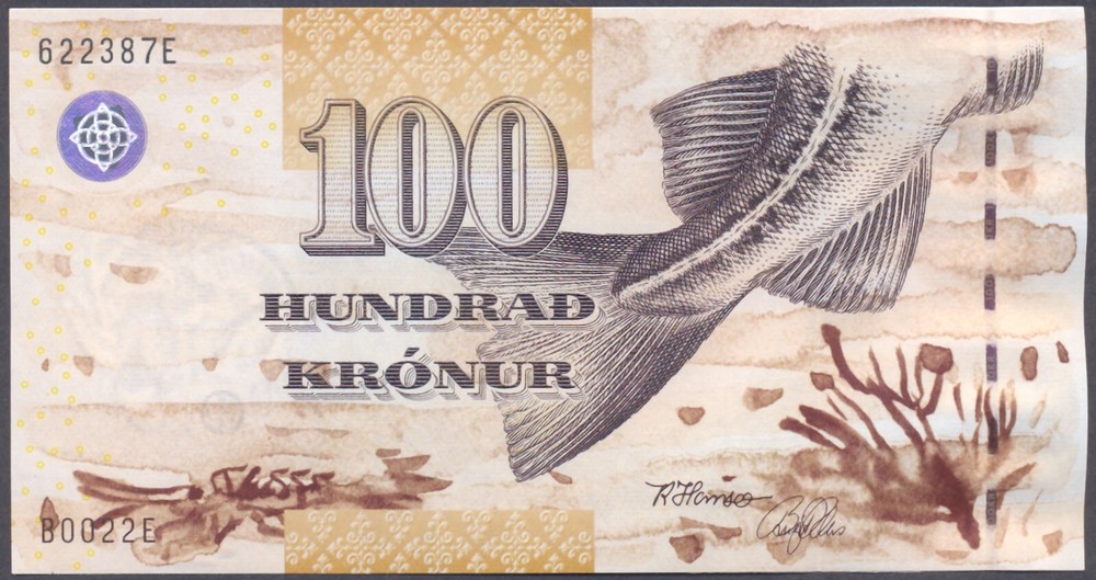Faeroe Islands 100 Kroner 2002 UNC