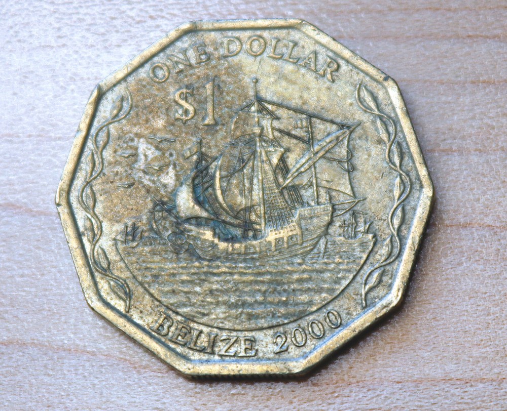 2000 Belize 1 Dollar Santa Maria Ship
