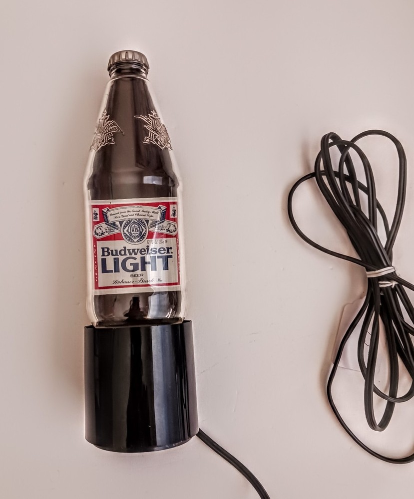 VINTAGE BUDWEISER LIGHT BEER BOTTLE SIGN