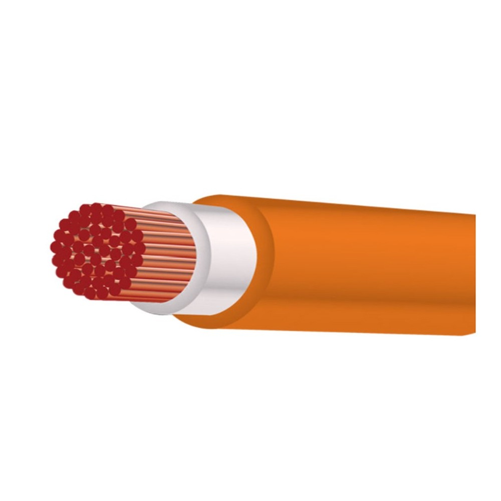2 B&S 35mm2 Weld Flex Copper Cable 220amp Orange Single Core