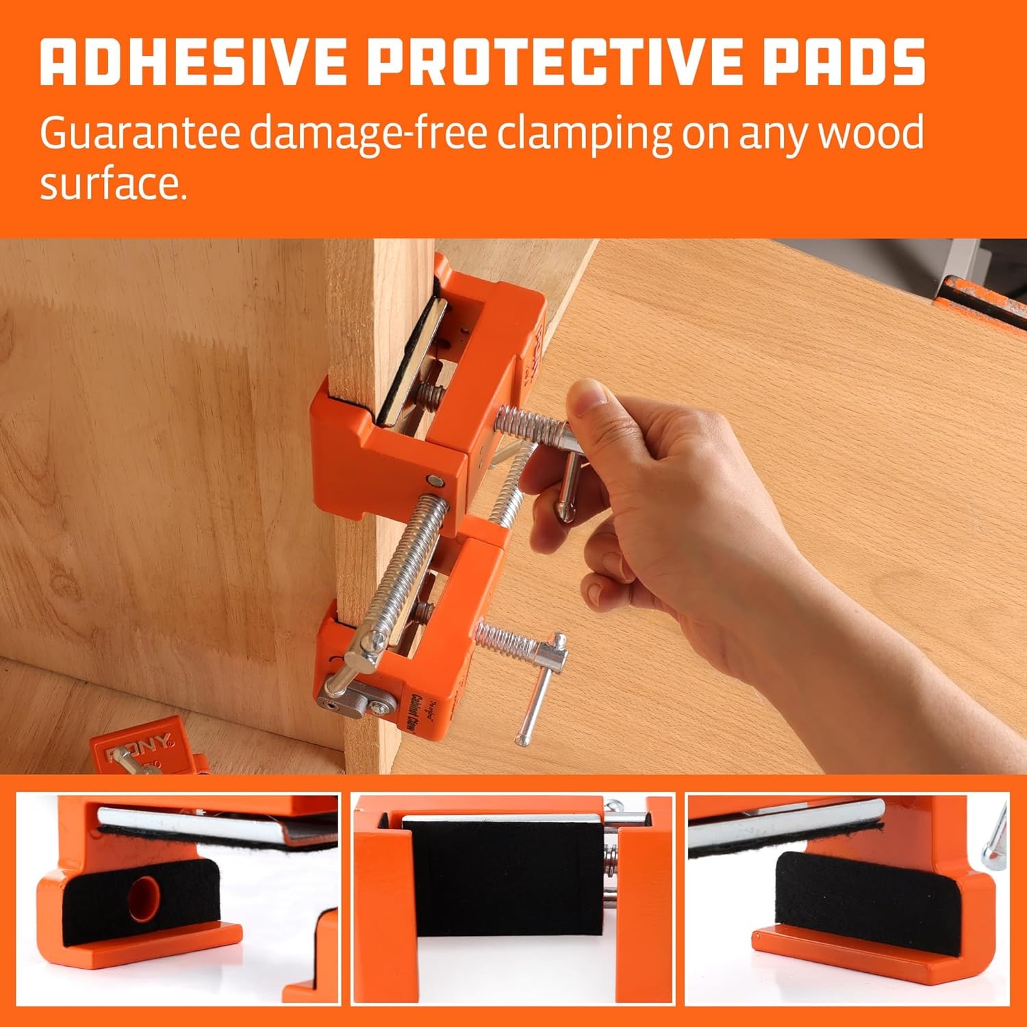 PONY 2-Pack Cabinet Clamps, 8510 Cabinet Claw 440 lbs Load Limited Face Frame
