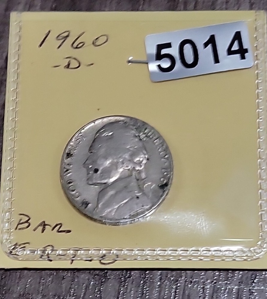 1960 D barr / die Crack / Cud Error Over The E R T & O - 5014