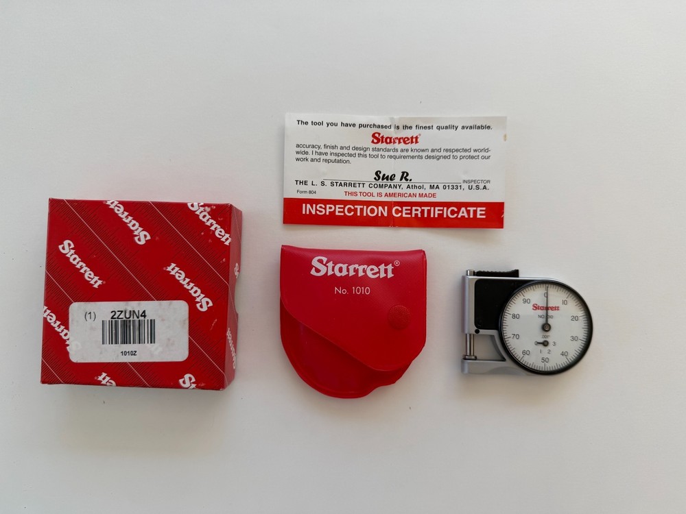 Starrett 1010Z Pocket Dial Gage Satin Chrome