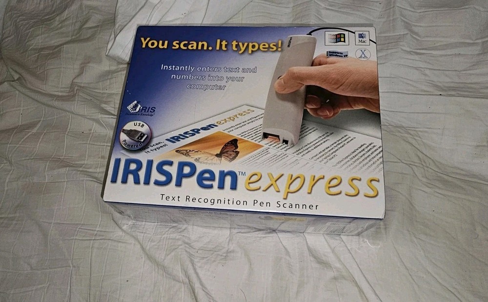 Vintage NIB IrisPen Express Electronic Scanner Mac PC USB Barcode