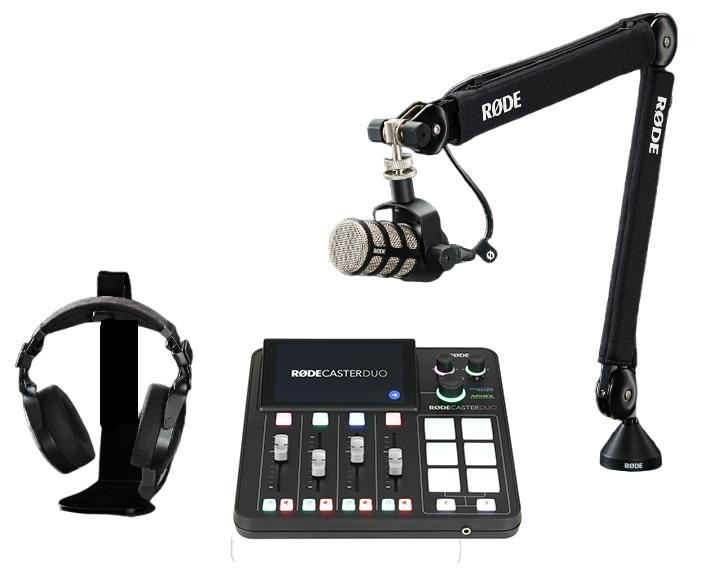 Rode RODECaster Duo Streaming Mixer and PodMic Solo Bundle