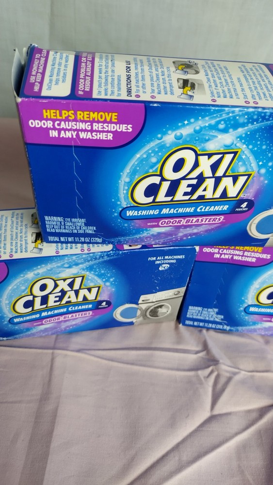 OxiClean Washing Machine Cleaner with, ODOR BLASTERS, 4 Count