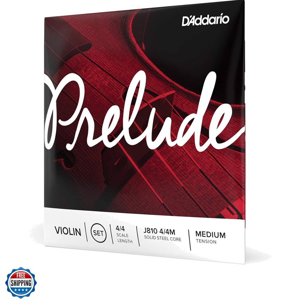 Prelude Violin Strings, J810 4/4M, Medium Tension, 4/4 Scale, 4-String Full Set