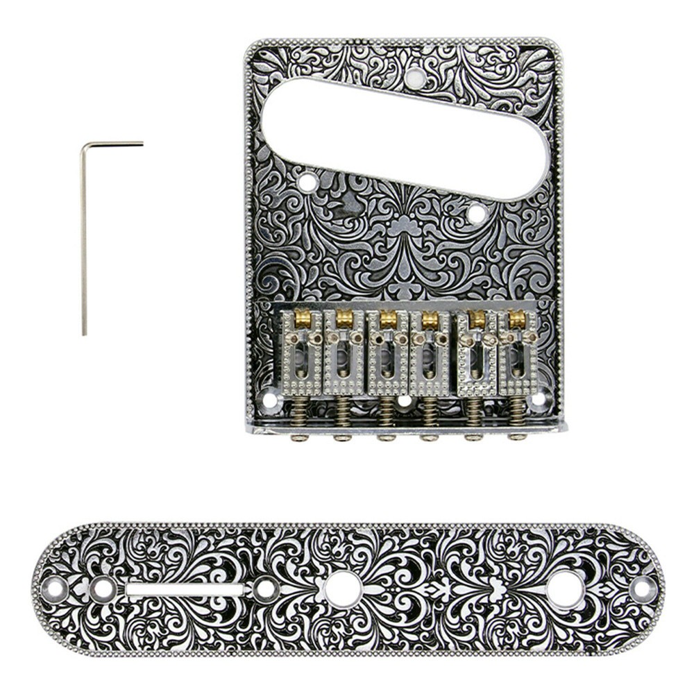 6 String Guitar Saddle Bridge Volume Control Plate for Fender Telecaster