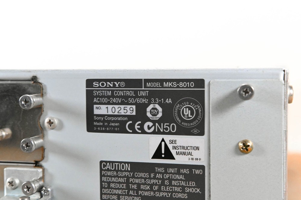 Sony MKS-8010 System Control Unit CG01D58