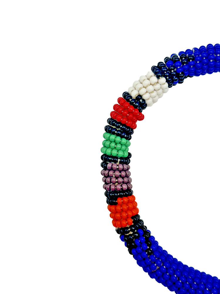 Multicolor Beaded Round Bangle – Stackable Boho Style With Vibrant Charm