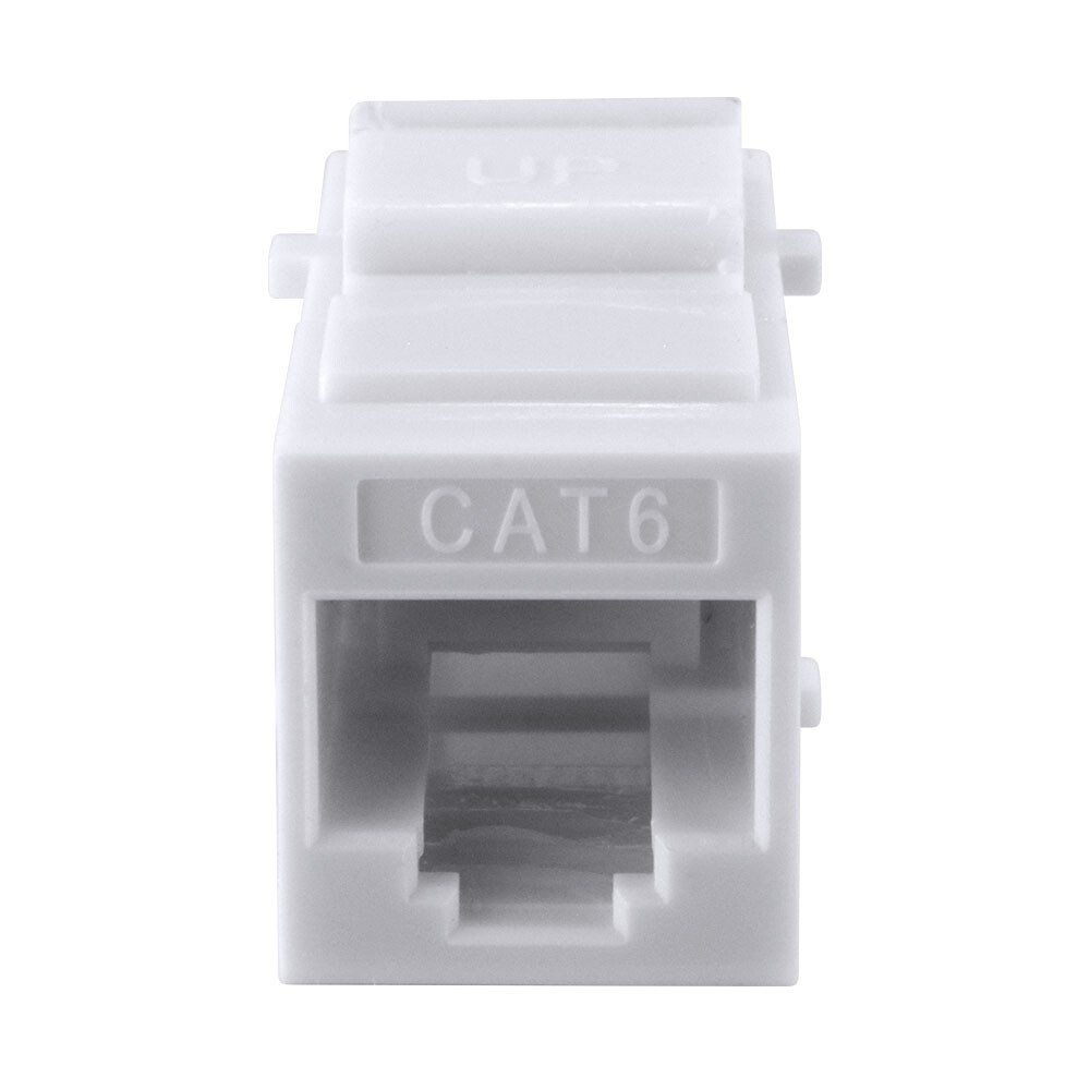 Construct Pro Cat6 Keystone Pass-Through Coupler Jack Insert (White)