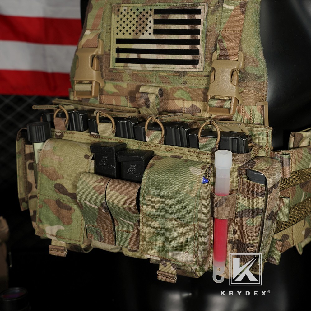 KRYDEX Tactical MF IV Placard Magazine Pouch Front Panel for Vest MC Camo