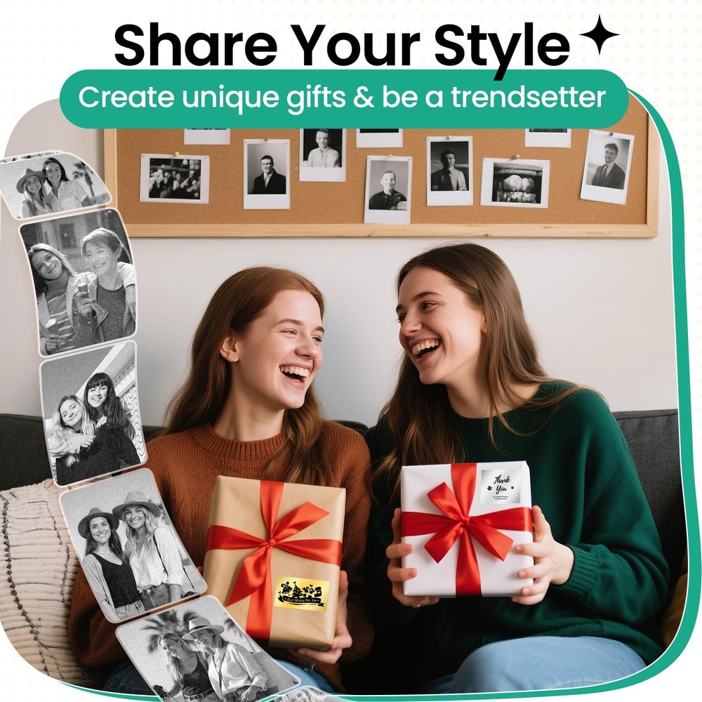 Sticker Printer, Mini Printer Sticker Maker Machine M02, Print Pods Mini Pock...