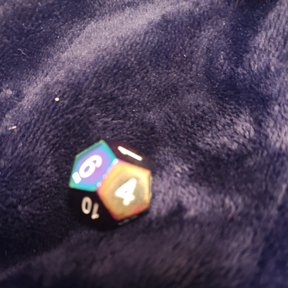 7 Die Count 16mm Flame Torched Rainbow Dice