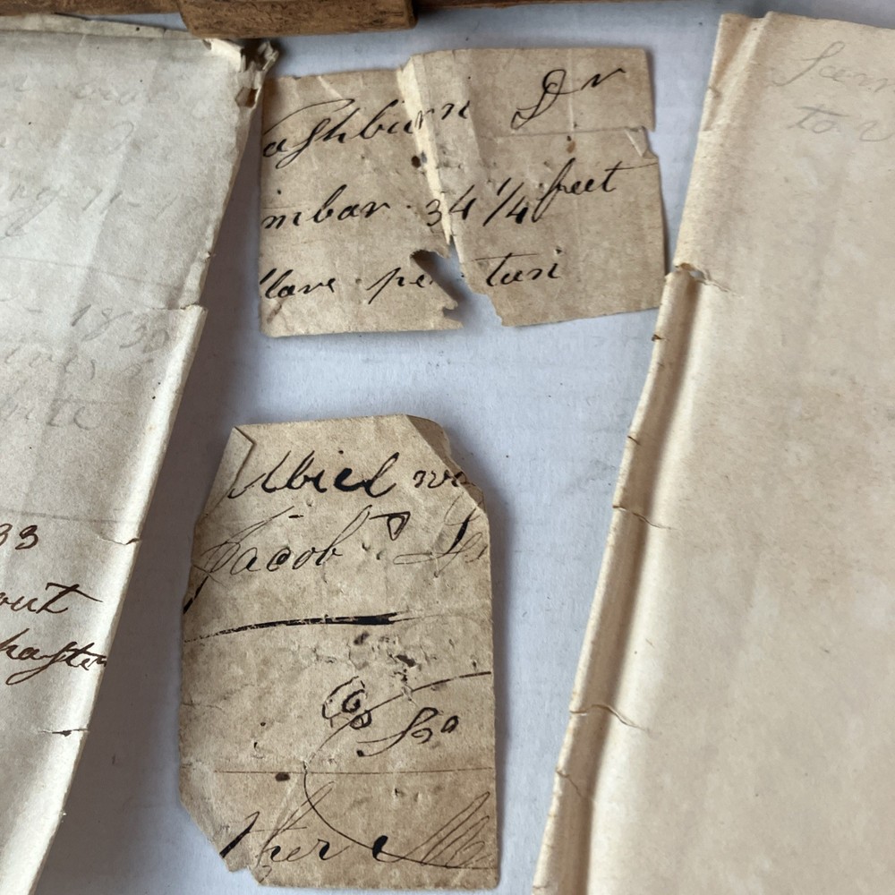 1800's Civil War Era Wallet / DOCUMENT HOLDER W/papers Dated 1833 Antique