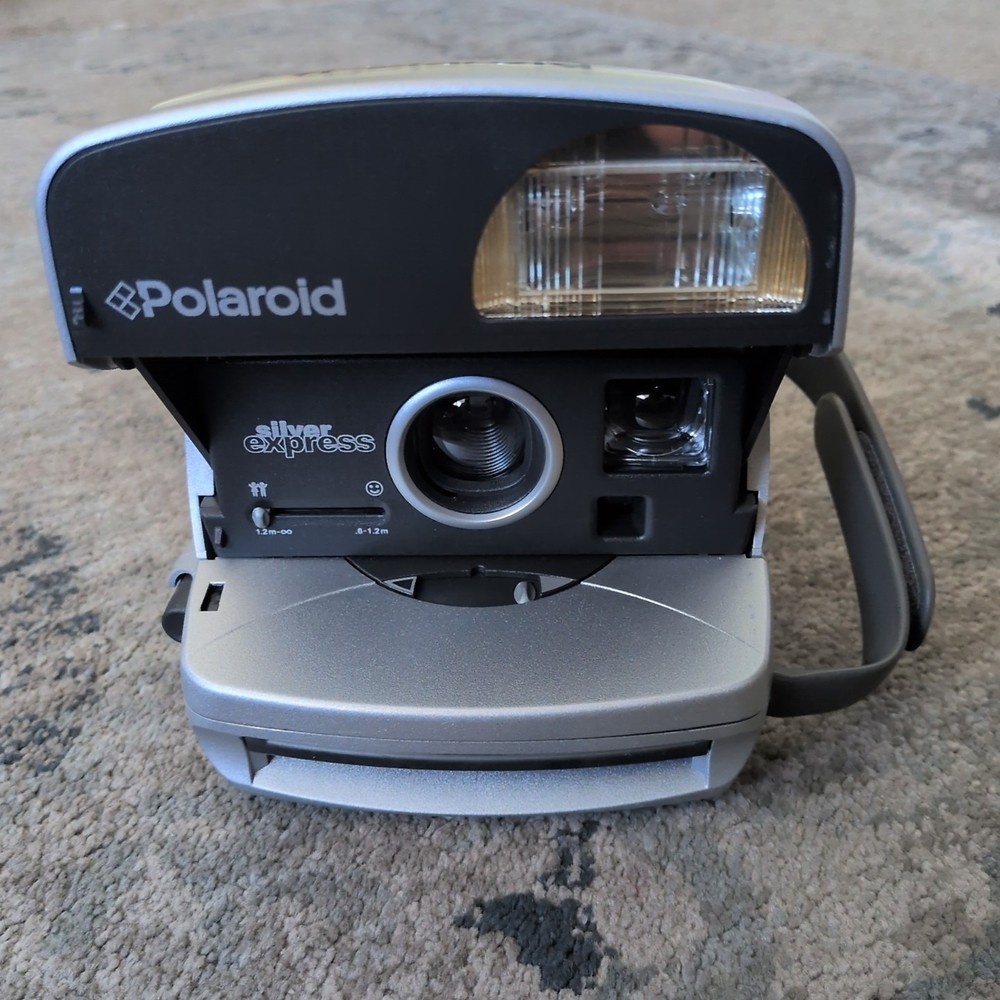 Polaroid Silver Express 600 Instant Camera Untested As-Is!