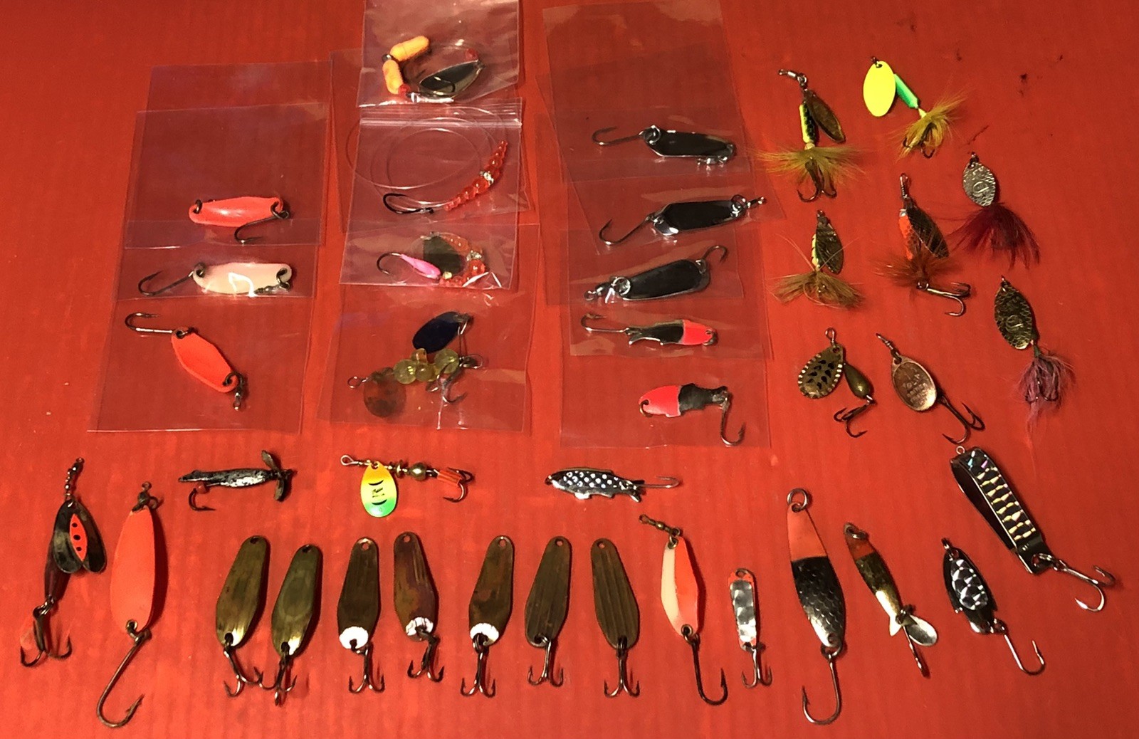 Fishing Lures Lot. Rooster Tail, MEPPS, Triple Teaser, Bolo, Pflueger, Hus Lure
