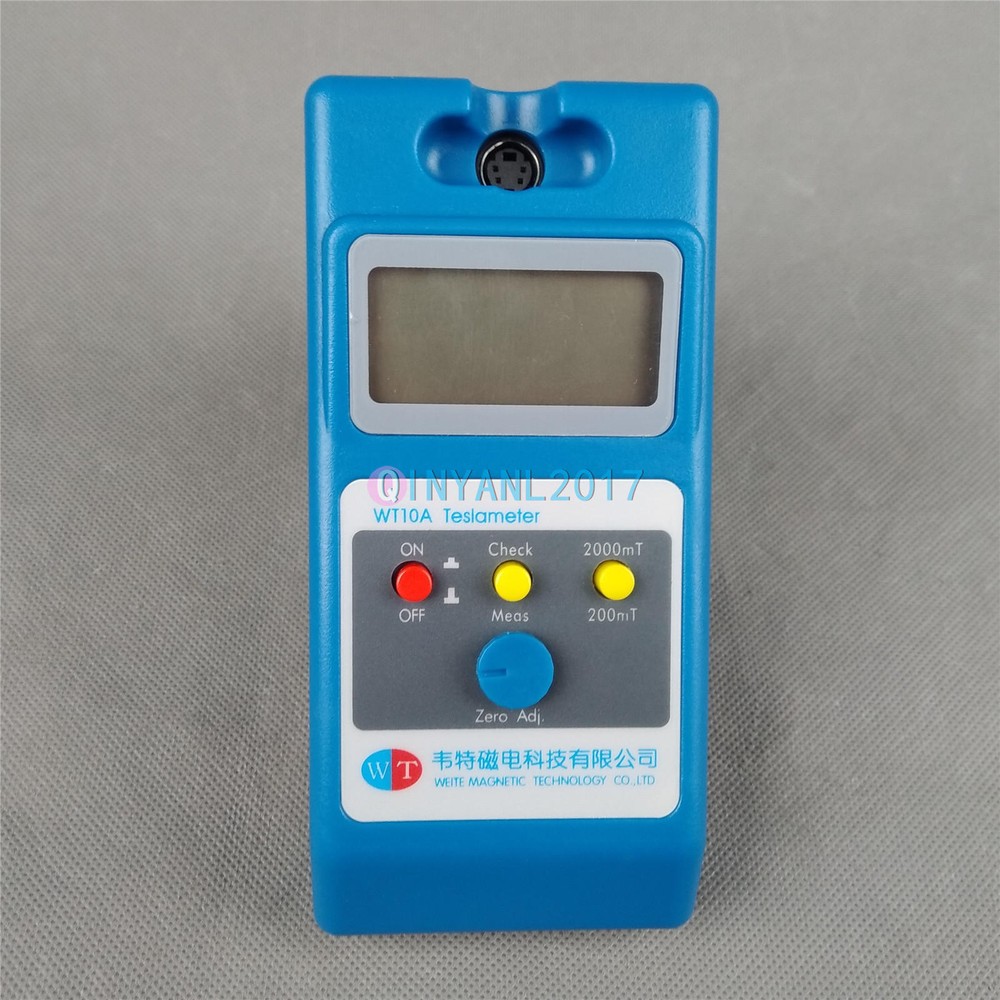 NEW WT10A LCD Tesla Meter Gaussmeter Surface Magnetic Field Tester+Ns Function