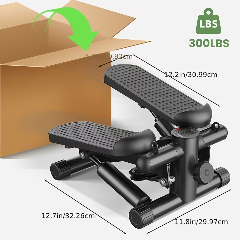 Mini Exercise Stepper With Resistance Bands Compact Stair Stepper For Home Use