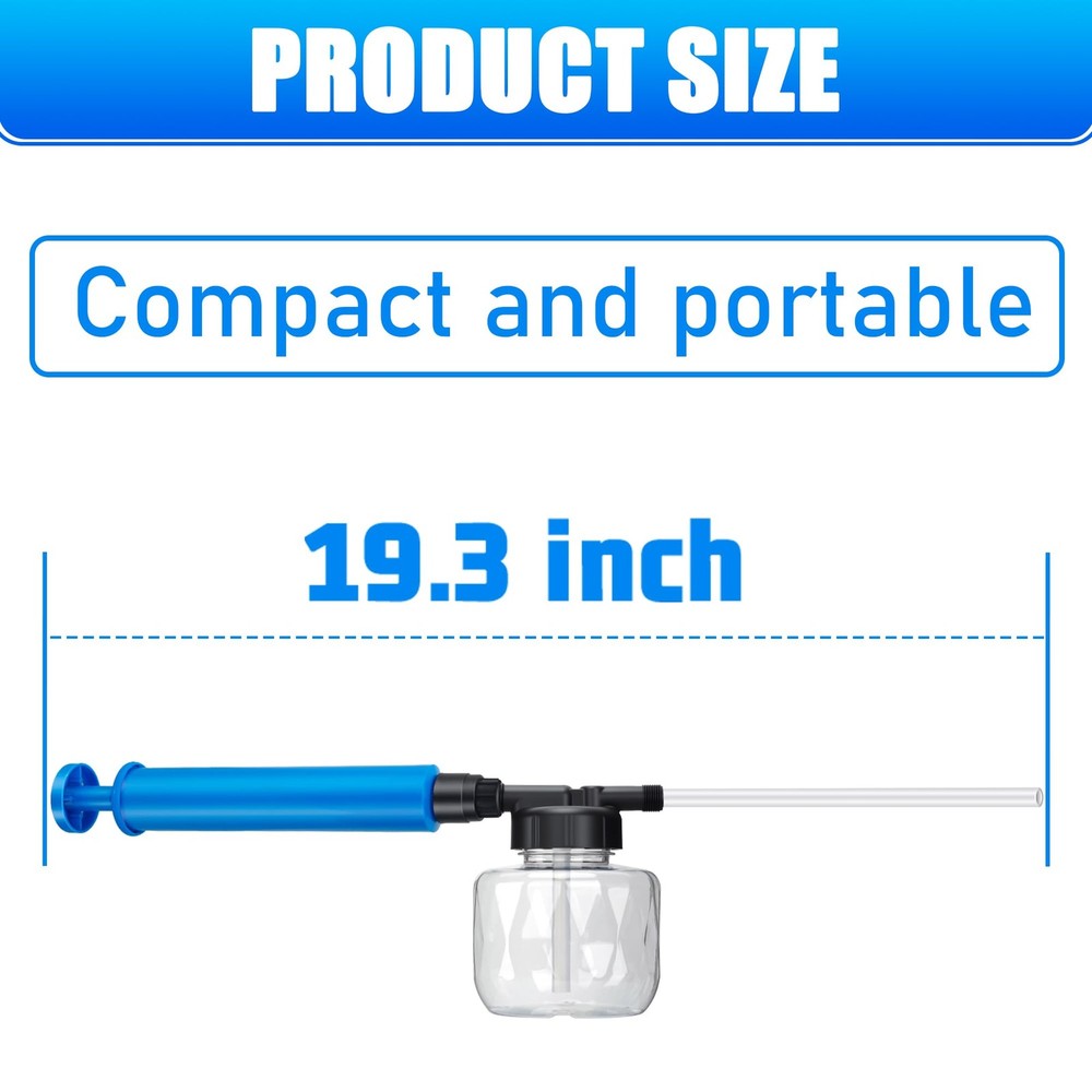 19" Powder Duster Sprayer with Push-Pull Air Pump for Blue 250ml（1Set）