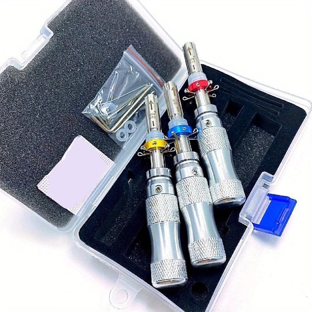 Premium 7-Pin Tubular Lock Tool Set Complete Lock Kit with Hook Tool Seal Puller