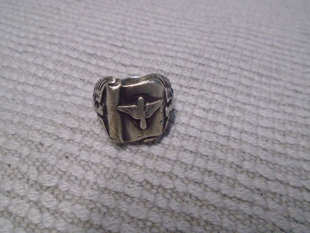 WW2 Army Air Corp Sterling Ring Size 8.5/17 Grams