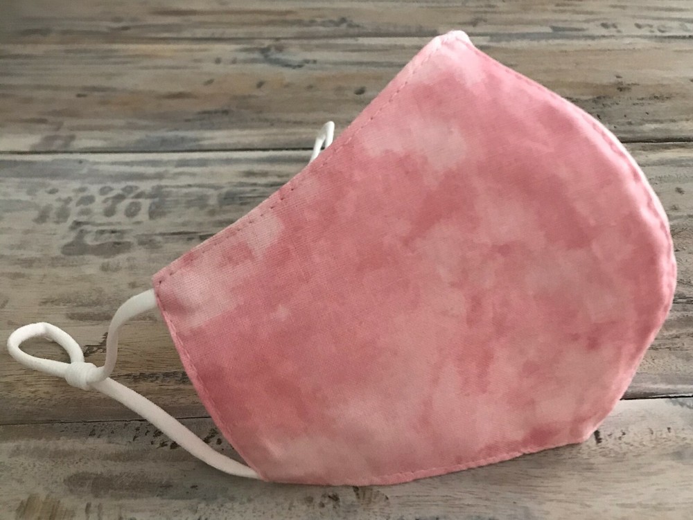 Face Mask 3 Layers - Pink Clouds - Reusable & washable with filter pocket