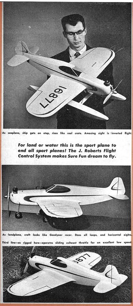 Model Airplane Plans (UC): Sure Fun 36" Sport Floatplane for .35 Engine