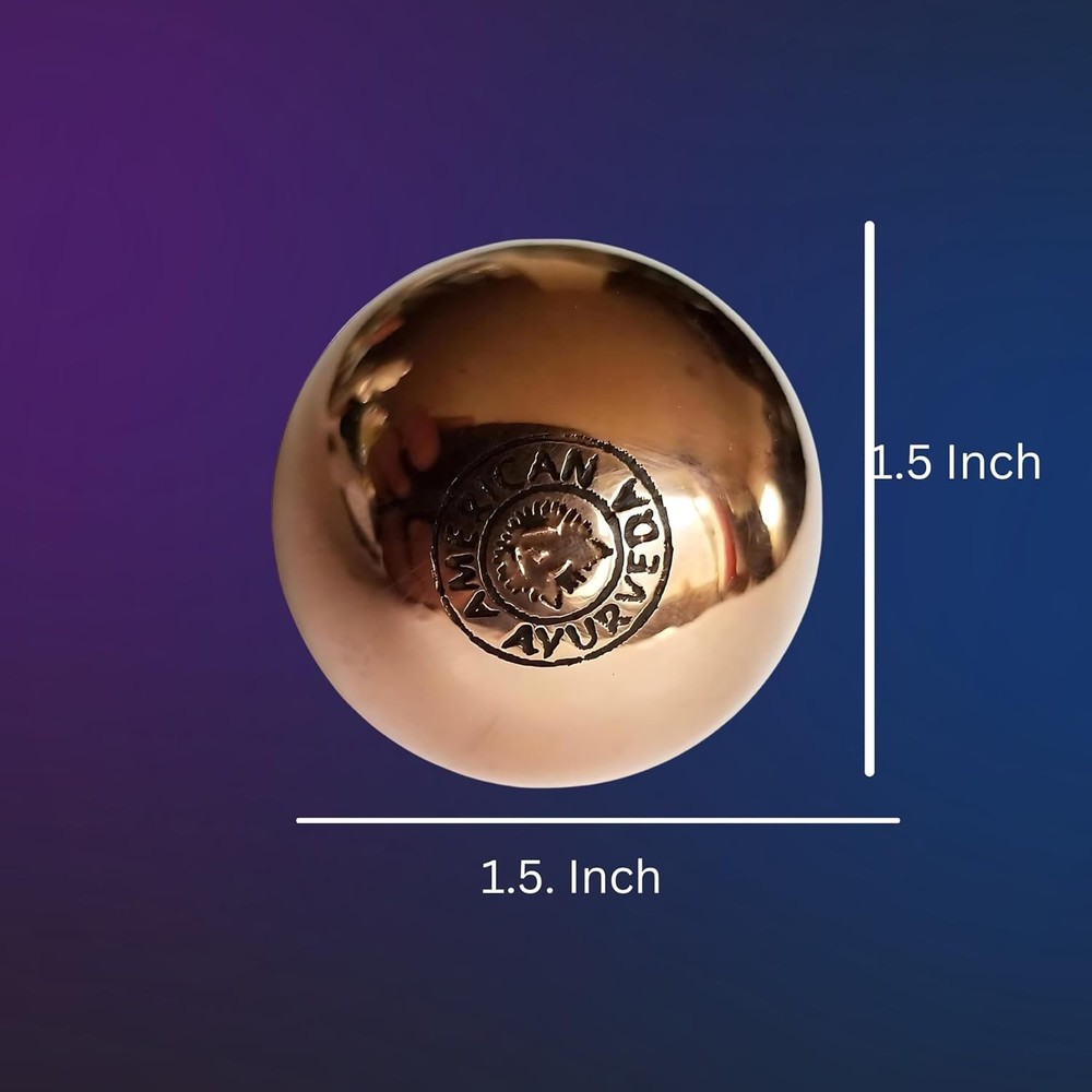 Solid Copper Balls 1.5" - 2 Pack - Pure Metal, Mental Agility, Therapy