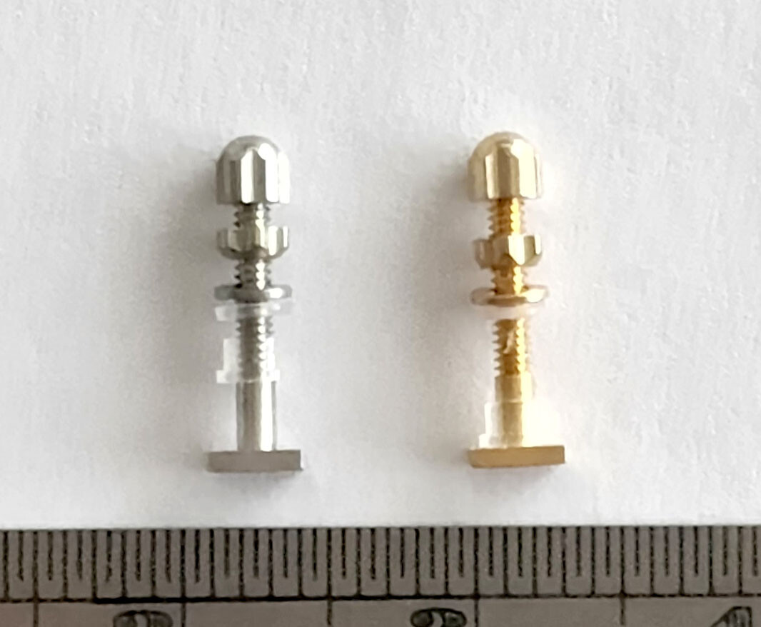 NEW! Authentic Cartier Square Screws - Gold/Silver + Free Screwdriver