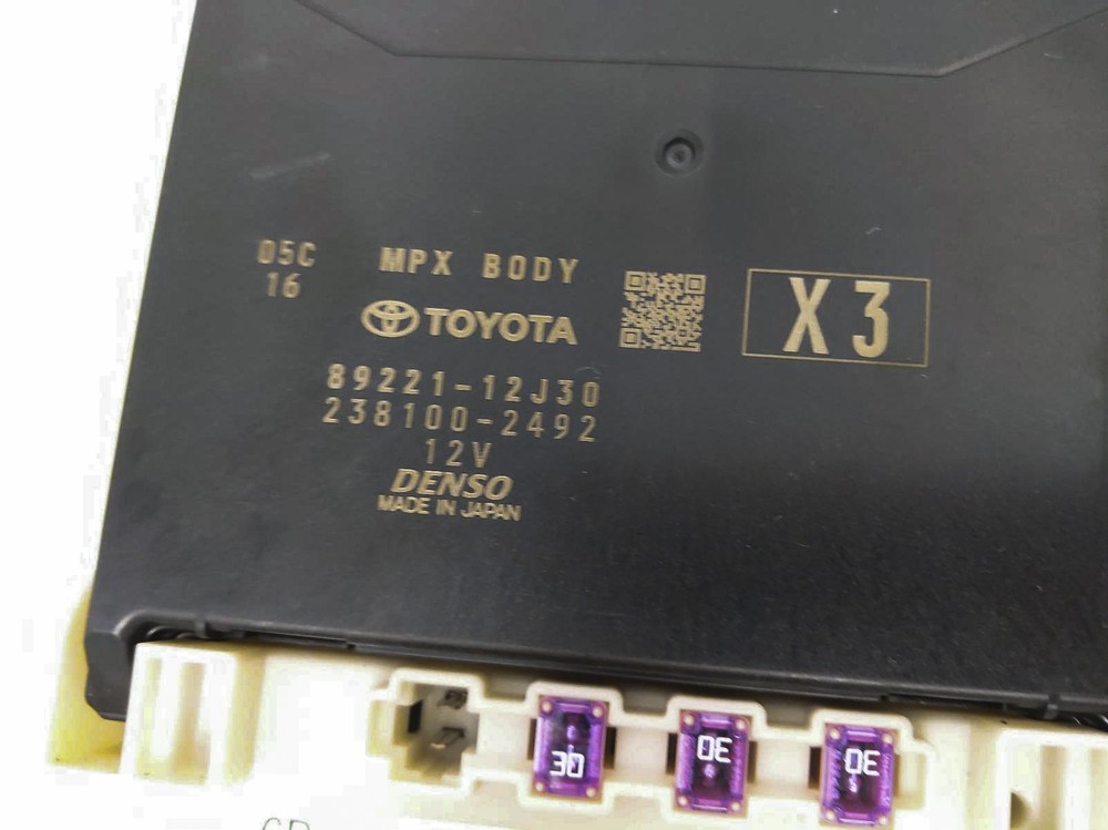 2019-2021 Toyota Corolla Multi Plex Network Computer Module Unit 89221-12J30