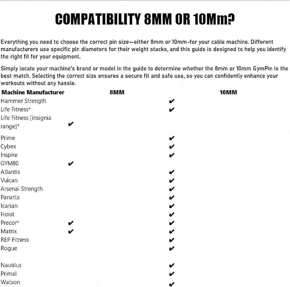 Weight Stack Pin with Spring Clip Collar Weight Stack Extender Pin for Cable an