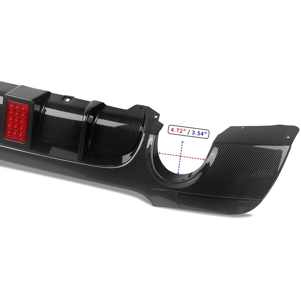 Rear Bumper Diffuser with Light for E92 E93 335i 328i 2007-2013 Carbon Fiber